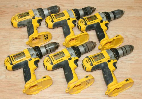 Lot of (6) Dewalt Cordless Drills 4-DC983, 1-DC984, 1-DW983 FOR PARTS OR REPAIR