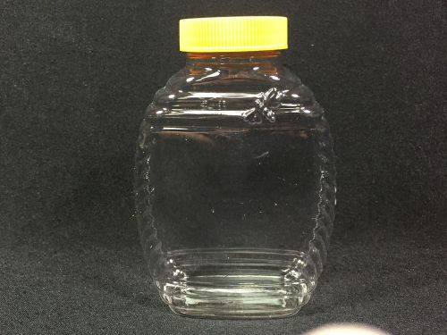 PLASTIC QUEENLINE HONEY JAR 1 lb w/ LID beekeeping HONEY BEES