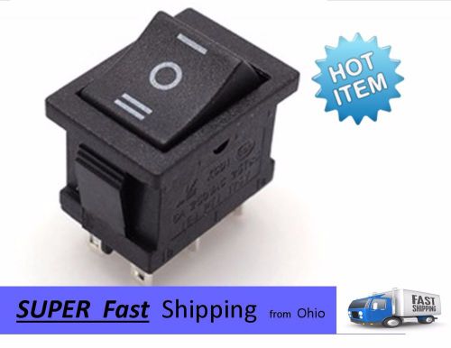 Dpdt switch -- 6a 250v --- 10a 125v --- black snap in - - engineer supply for sale