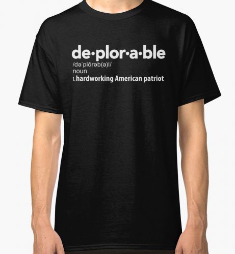 New Deplorable Definition Hardworking America Men&#039;s Black Tees T-shirts Clothing