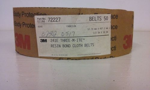 3M 80 GRIT SANDING BELTS 1/2&#039;&#039;X 18&#039;&#039; 50 BELTS