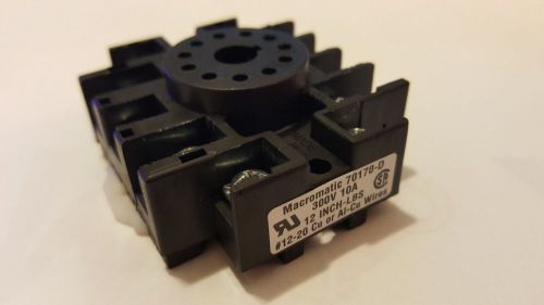 Macromatic 70170-D Socket,Relay;11;300V;10 A;Pressure Wire Clamp;DIN Rail