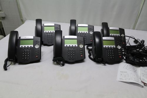 LOT OF 6 POLYCOM SOUNDPOINT IP405 DIGITAL IP TELEPHONES 2201-12450-001