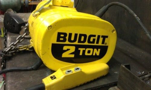 New cm budgit 2 ton electric chain hoist (behc 8 fpm 20&#039; chain) for sale