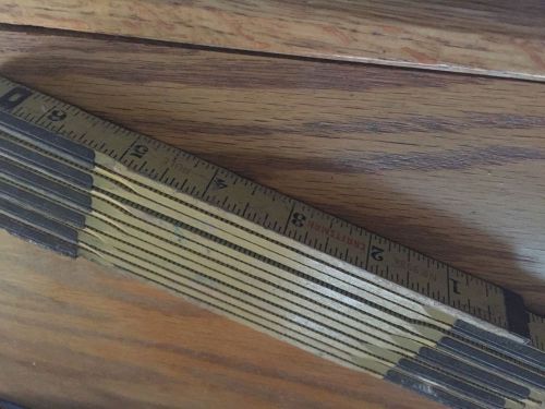 Vintage Collectible Deco Wooden Wood folding Ruler 3934 Craftsman 67&#034;