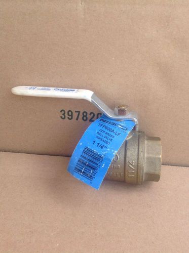 Nibco DZR Brass Ball Valve 1 1/4&#034; Pipe Thread Threaded TFP600A-LF