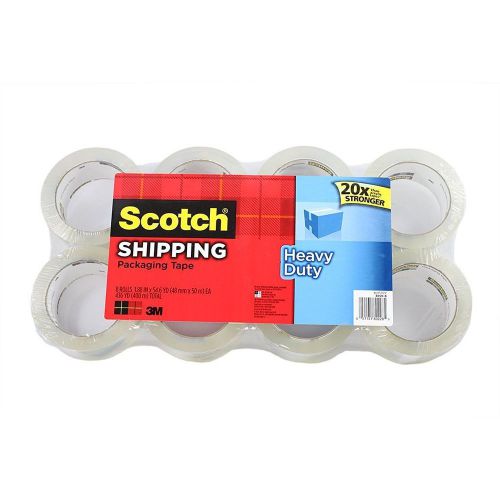 Scotch heavy duty shipping packaging tape, 8 rolls, free shipping for sale