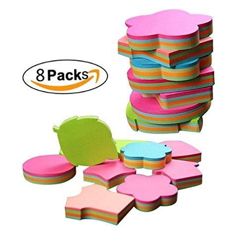 Aimeio Creative Colorful Sticky Note Self-stick Note Post-it Note(8packs,100
