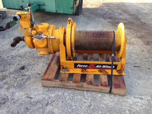 2004 ingersoll rand fa2.5-mk1 5000# air tugger winch manual brake 24&#034; drum for sale