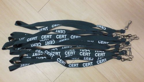 LOT 10 ~ CERT Lanyard Neck Strap Community Emergency Response Team ID Key Holder