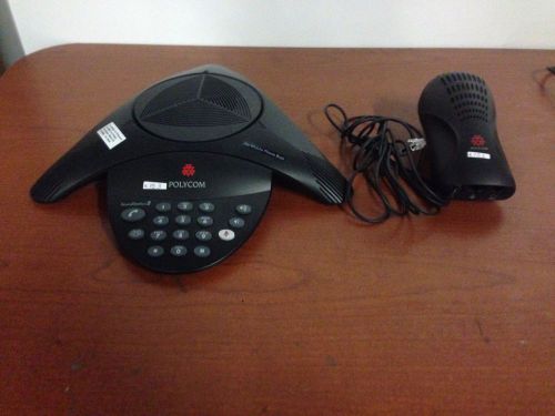 POLYCOM SOUNDSTATION 2 CONFERENCE PHONE 2201-16000-001 w/ WALL MODULE