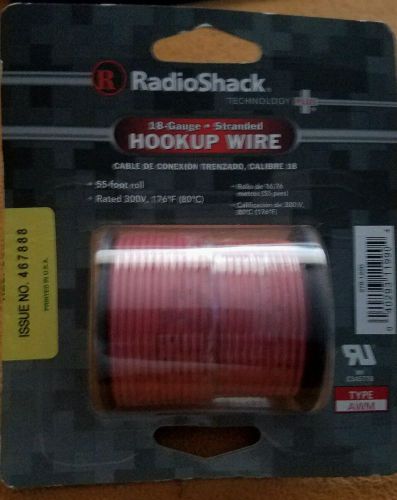 RadioShack Hookup Wire 18-Gauge stranded 55 foot AWM -  Rated 300V, 179 deg F