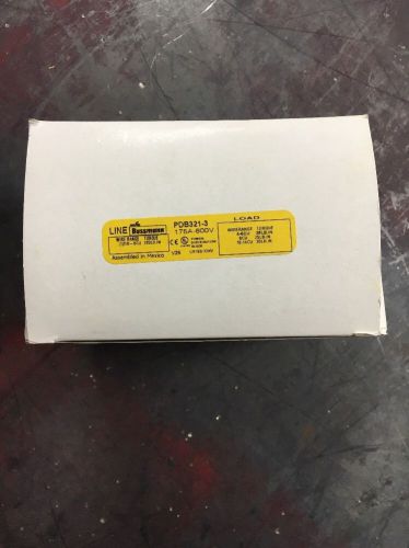 COOPER BUSSMANN, PDB321-3, DISTRIBUTION BLOCK, 3 POLE, 175A-600V, NEW! (N8)