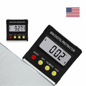 1x Digital LCD Inclinometer Level Box Protractor Angle Finder Bevel Gauge Magnet