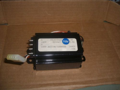 Telectran 9v 2.5a transformer as3108  la88033 for sale