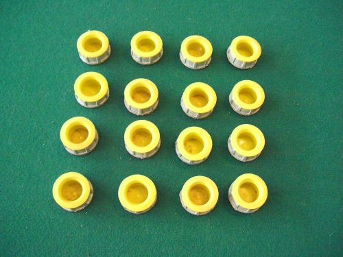 (16) - 3/4&#034; CONDUIT METAL BUSHINGS/SEALING CAPS - NEW-OLD-STOCK