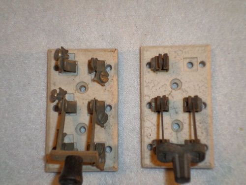 Antique Vintage Ceramic Leviton Switch Lot of 2 Missing Parts Pull