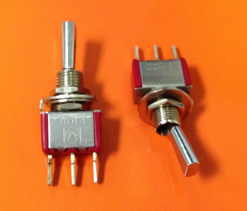 Lot- 10 mini toggle switch spdt 2a 250vac 5a 120vac new for sale