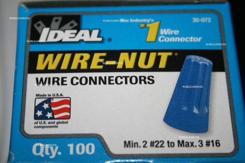 Ideal 30-072 wire-nut blue 100qty for sale