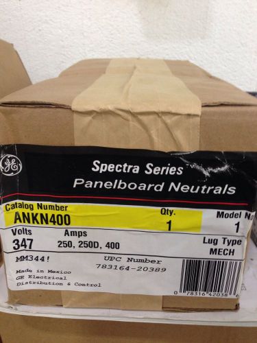 GE ANKN400 Spectra Series Panelboard Neutrals 347V 250 250D 400A NIB