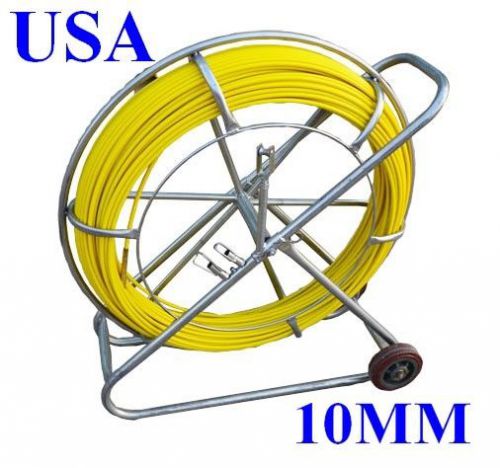 Fish Tape Electric Reel Wire Cable Running Rod Duct Rodder Fishtape Puller 10mm