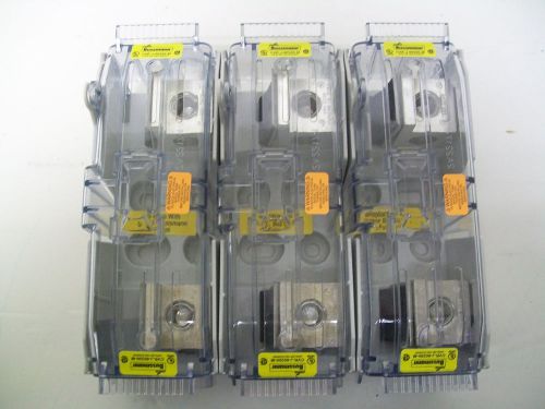 Bussmann JM60200-3CR 600V 200A Fuse Block Holder w/ CVR-J-60200-M Covers