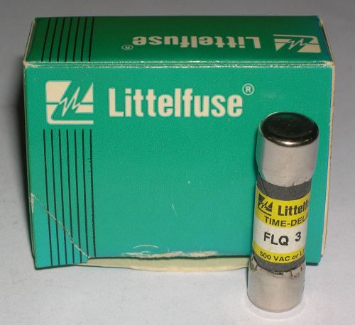 LITTELFUSE, 3A TIME DELAY FUSES , FLQ 3, PARTIAL BOX OF 8