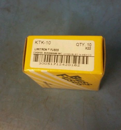 Cooper Bussman KTK-10 600V  BUSS FUSES (Box of 10)