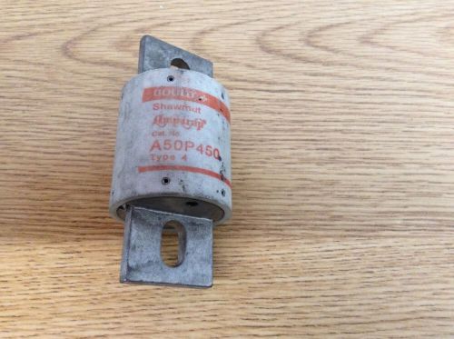 Qty. (1) Gould-Shawmut Ferraz Amptrap Fuse A50P450, Type 4, 450 Amps