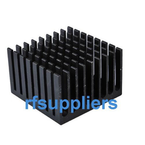 2 x Aluminum Super Heat Conduction Black Heat Sink 1.46&#034;x1.46&#034;x0.95&#034; for PC new