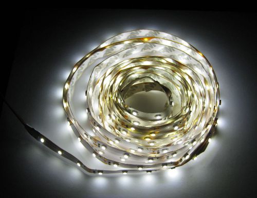 5 meter white led adhesive strip - 300 leds - 6500 k - 12 v - 270 lumens / meter for sale