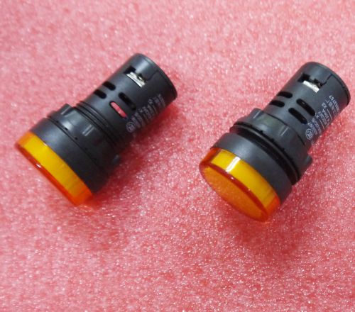 5X Pilot light Yellow Led Lamp 22mm Indicator 12V AD16-22D/S NEW Arrival