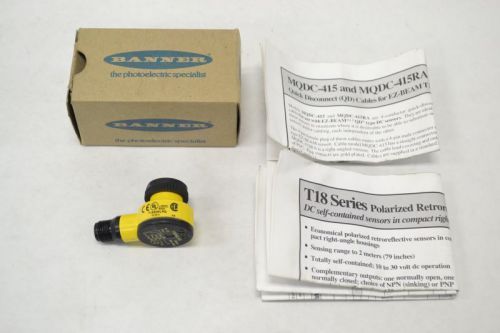 NEW BANNER T18SN6LPQ PHOTOELECTRIC SENSOR 10-30V-DC 150MA B248729