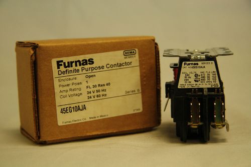 Furnas 45EG10AJA Definite Purpose Magnetic Contactor 30 40 Amp 1 Pole 24V Coil