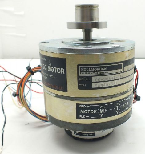 Pmi kollmorgen s6m4h servodisc servo disc motor w/ tach tachometer &amp; encoder for sale