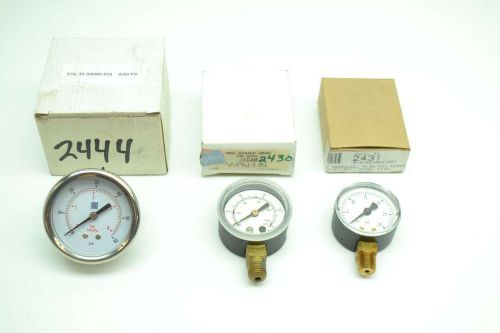 LOT 3 NEW MARSH ASSORTED M-0-02-0AA-001 J1640 25-300ND-01B PSI GAUGE D403239