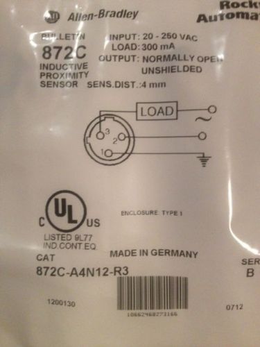 Allen-Bradley -- 872C-A4N12-R3 /B -- New