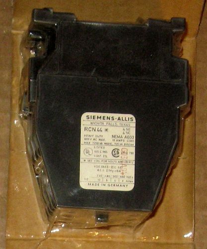 SIEMENS-ALLIS INDUSTRIAL CONTROL RELAY RCN441 - 120/60 HZ - 110/50HZ - 4 NO 4 NC