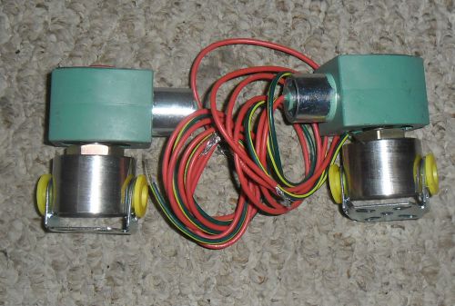 Lot of 2 Asco 8262G086 1/4&#034; Stainless Body 12VDC Solenoid Valve