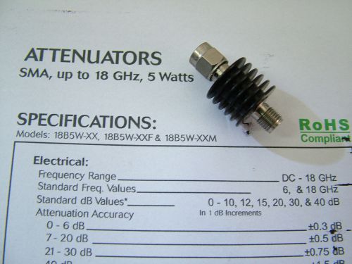 ATTENUATOR  SMA  DC-18GHz   5W   AEROFLEX   18B5W-10