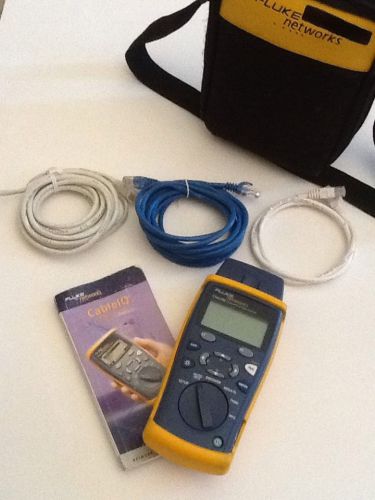 L@@K- FLUKE NETWORKS CABLE IQ QUALIFICATION TESTER BUNDLE* CASE,CABLES,MANUAL*