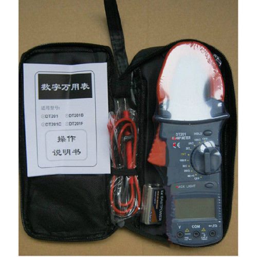 1000v 1000a lcd digital clamp meter dmm current voltage resistance meter dt201 for sale