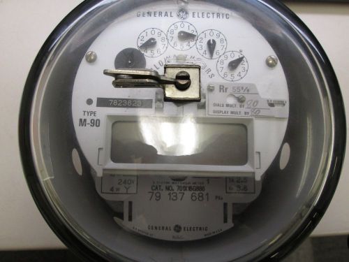GE General Electric Type M-90 Watthour KWH Meter Form 9S 240V 10CL 13PIN