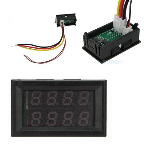 New Max. 200V 100A DC Digital Voltmeter Ammeter W/ LED Meter + Current Shunt