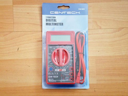 NEW CEN TECH CENTECH 7 FUNCTION DIGITAL MULTIMETER AC DC VOLTAGE VOLT AMP OHMS