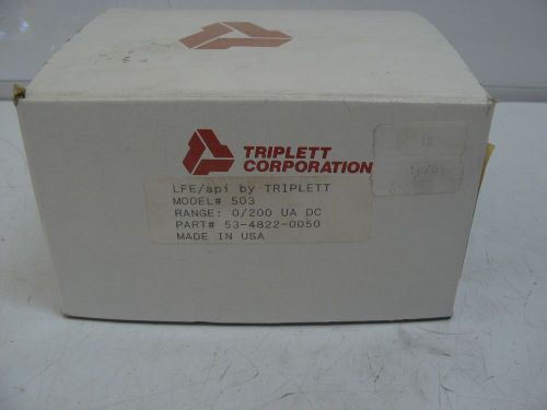 NEW API INSTRUMENTS TRIPLETT 503 PHENOLIC BLACK PANELIST RANGE 0/200 UA DC