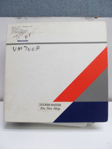 TEKTRONIX Model VM700A: Video Measurement Set Service Manual w/ Schematics