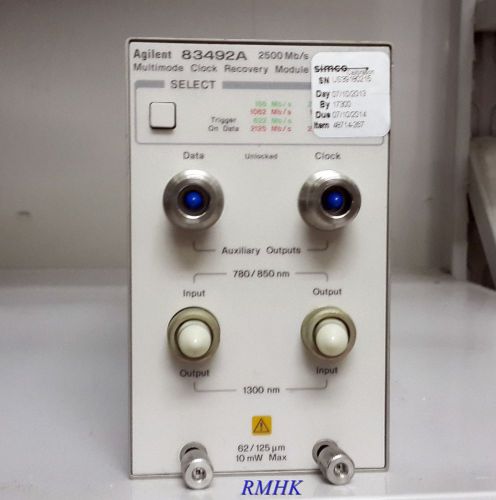 Agilent Plug in 83492A Multimode Clock Recovery Module