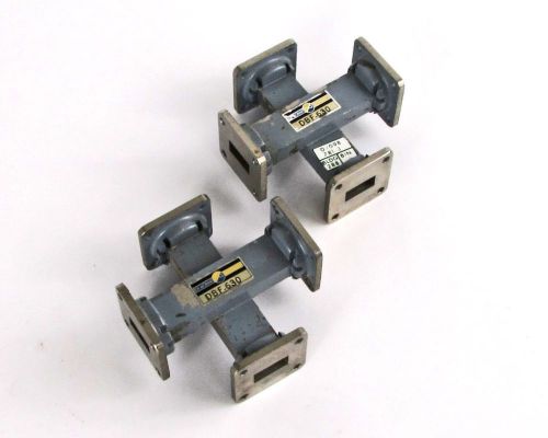 Lot of (2) DeMornay Bonardi DBF-630 Crossguide Waveguide Cross Couplers - WR-62