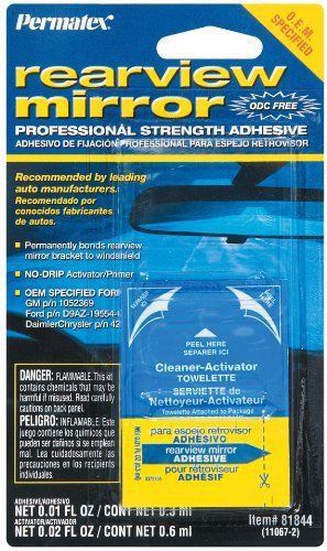 NEW PERMATEX 81844 STRENGTH REAR VIEW MIRROR ADHESIVE GLUE